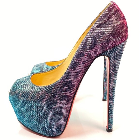 louboutin metallic heels